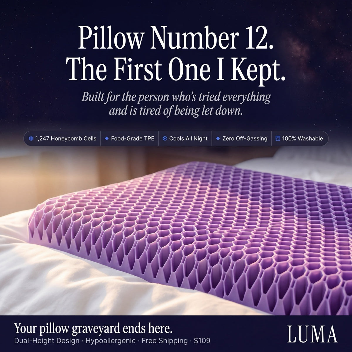 Luma Honeycomb Pillow